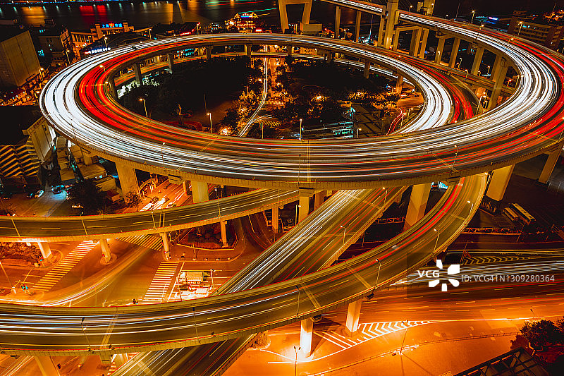 上海南浦大桥夜景图片素材