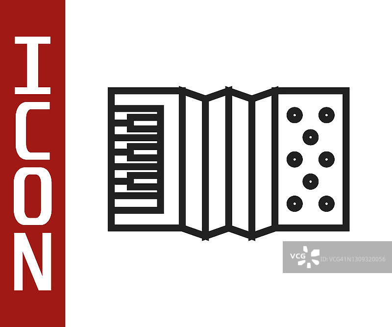 手风琴乐器图标图片素材