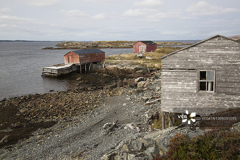 纽芬兰的传统渔业建筑图片素材