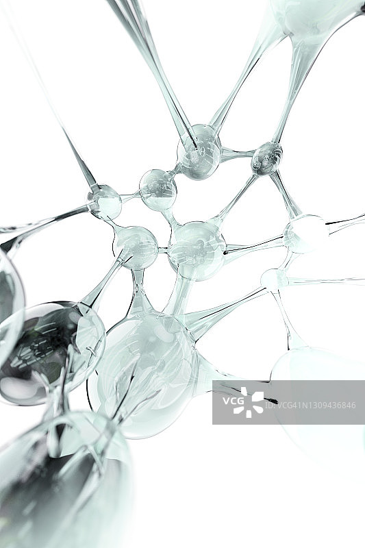 网络中连接在一起的透明球体图片素材