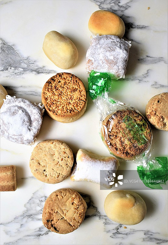 西班牙的典型杏仁糖图片素材