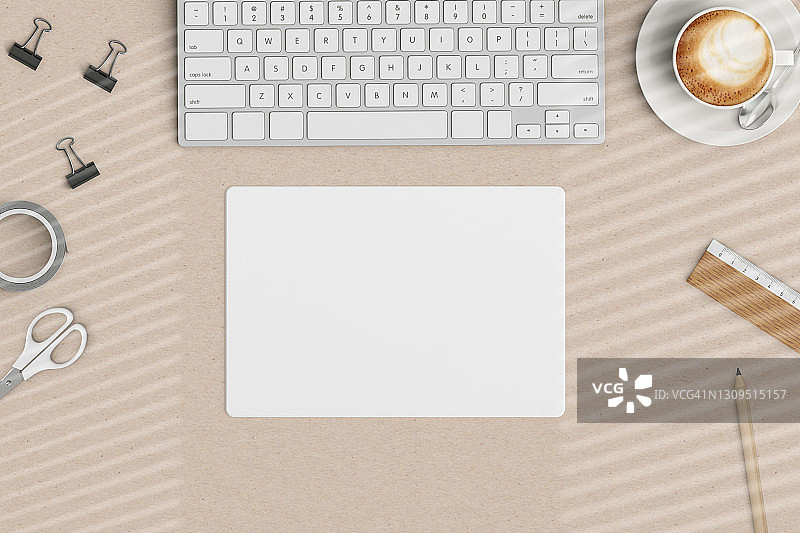 具有阴影效果的女性化桌面工作区图片素材