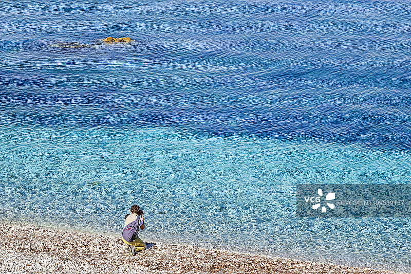 厄尔巴岛索尔金特海滩（意大利托斯卡纳群岛）图片素材