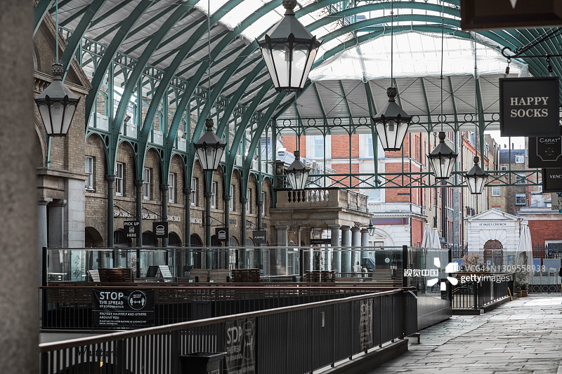 英国伦敦西区考文特花园购物娱乐中心图片素材