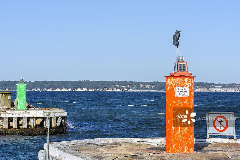 丹麦西兰岛赫尔辛格北港入口图片素材