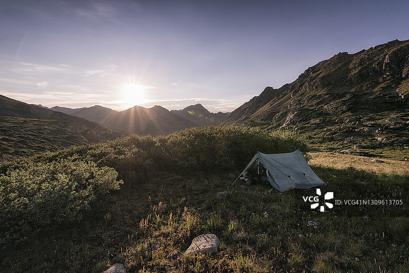在科罗拉多州猎人-弗莱潘荒野露营图片素材