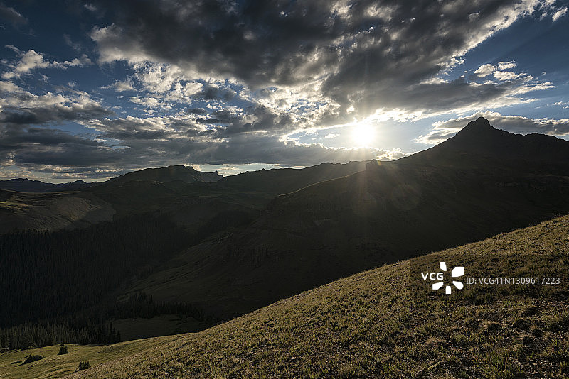 科罗拉多州昂康帕格里荒野日落图片素材