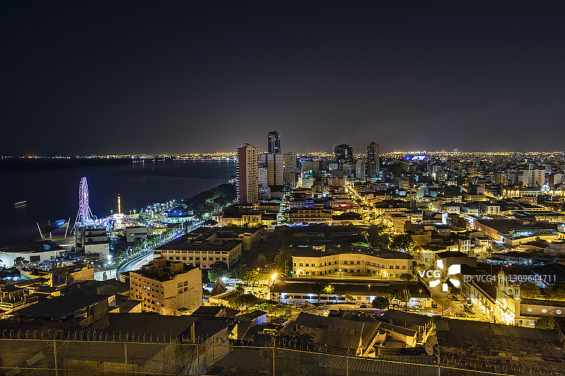 瓜亚基尔夜景图片素材