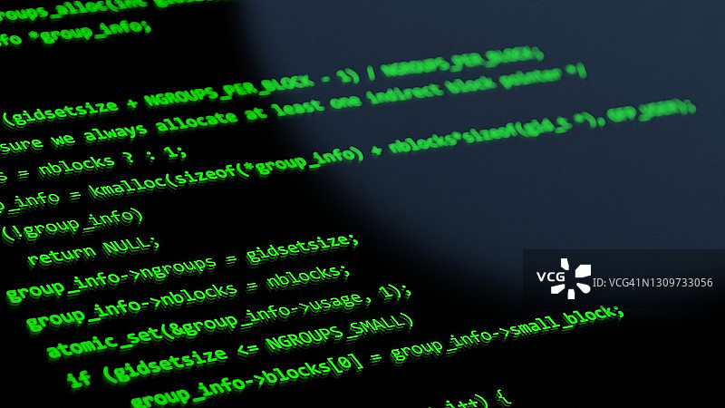 计算机屏幕上的编程语言图片素材