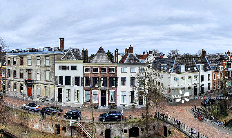 荷兰乌得勒支“新运河”沿岸房屋景观图片素材
