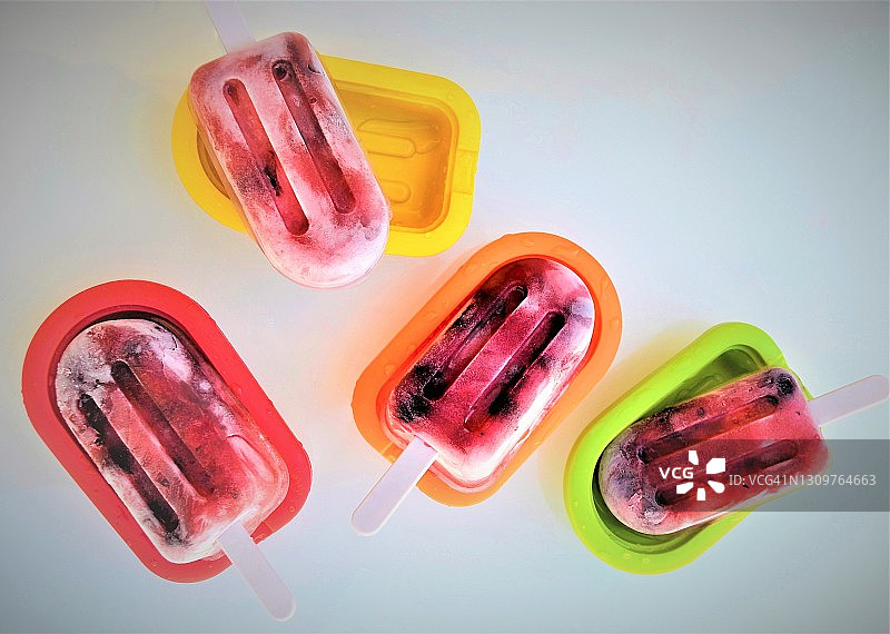 自制浆果冰棒图片素材