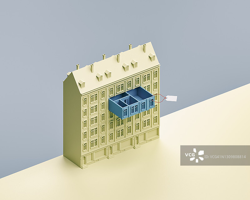 公寓上的价格标签图片素材