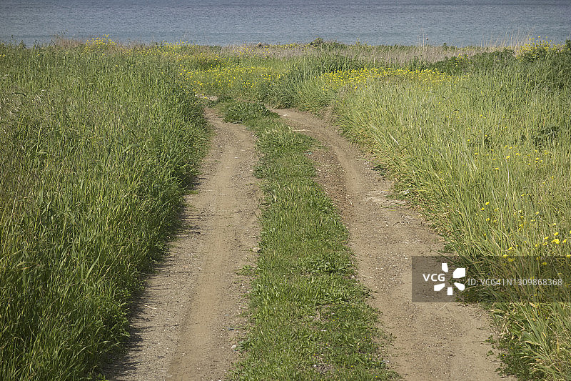 希腊乡村小路图片素材