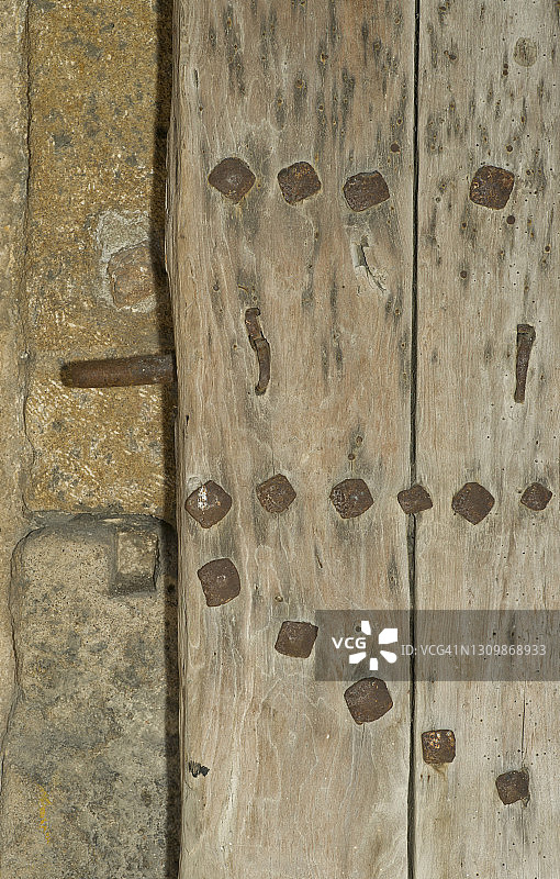 希腊老木门图片素材