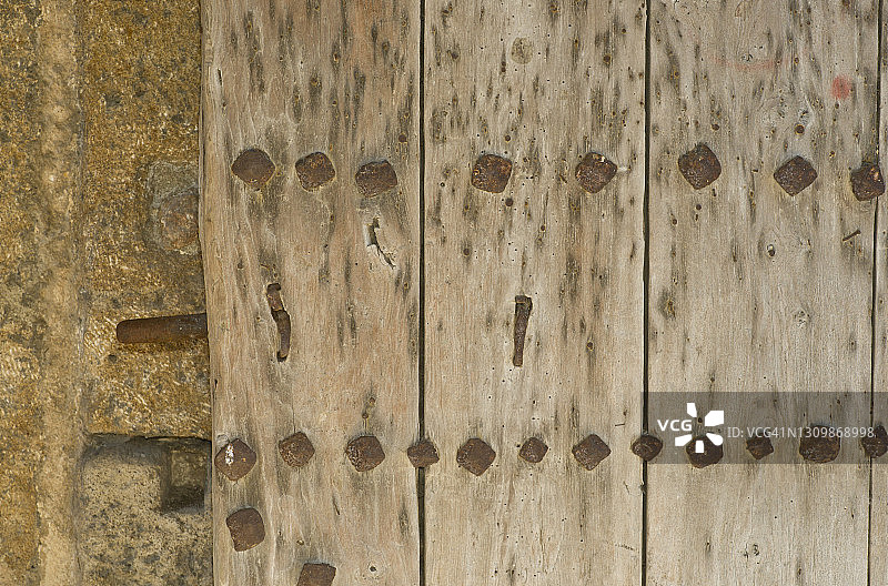 希腊老木门图片素材