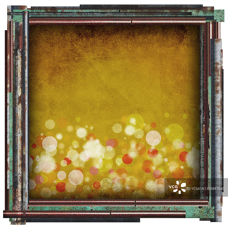 黄色闪光抽象窗框图片素材