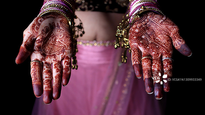 指甲花手绘图片素材