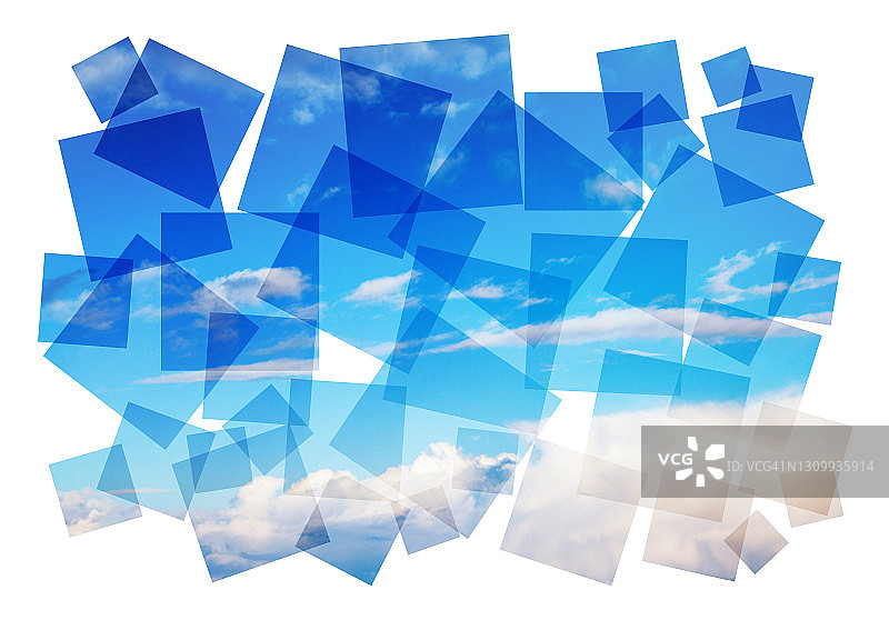 蓝色天空构图图片素材