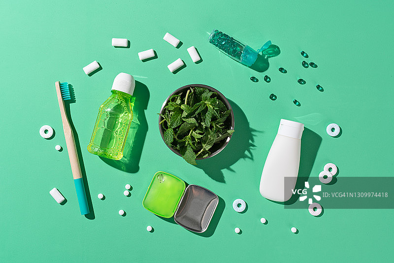 去除口气的薄荷产品图片素材