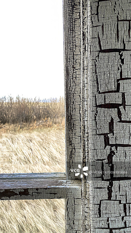 开裂的含铅油漆窗框图片素材