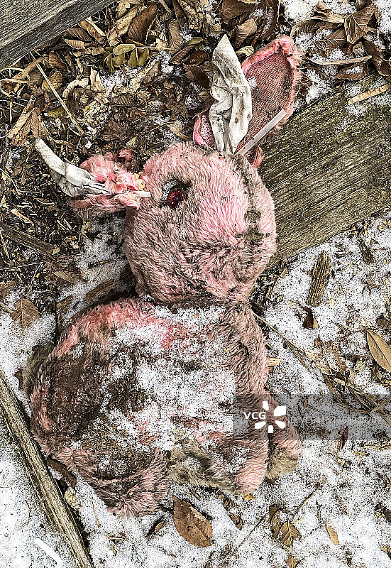 毛绒玩具残骸图片素材