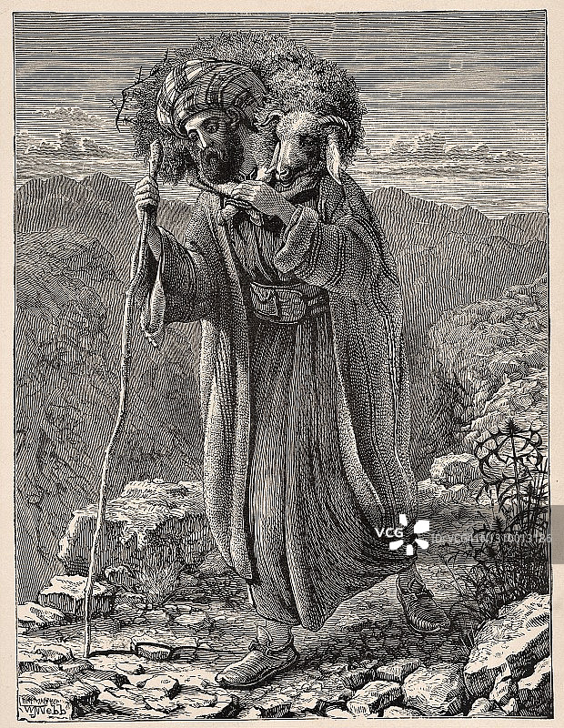 圣经神学中迷失的羔羊寓言图片素材