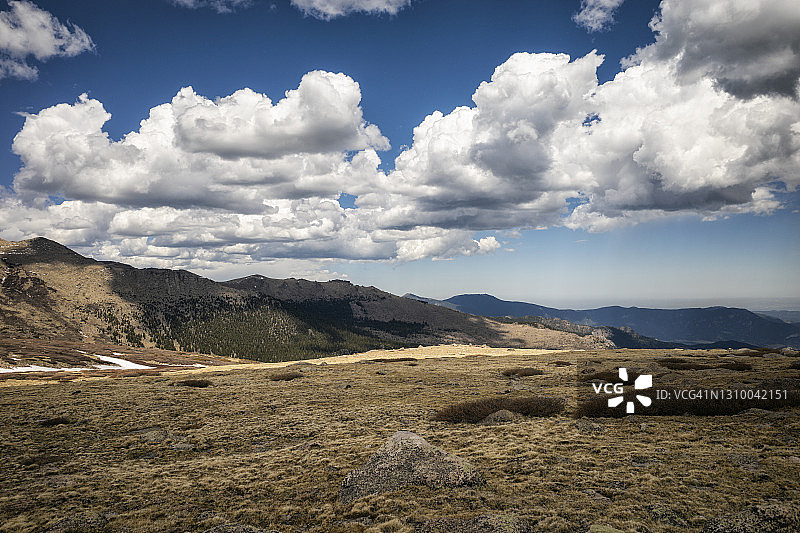 科罗拉多州埃文斯山荒野的苔原景观图片素材
