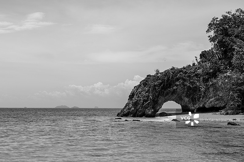 热带海洋和云彩景观图片素材