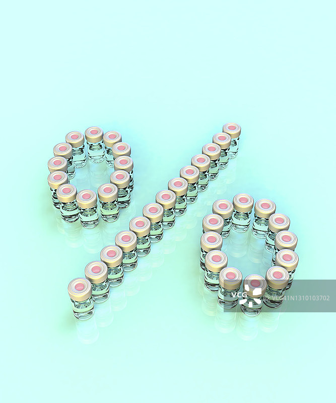 药品瓶组成的百分比符号图片素材