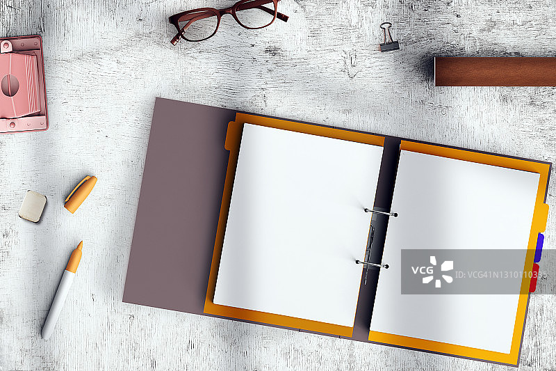 俯视角度的办公室/设计师/学校用品图片素材