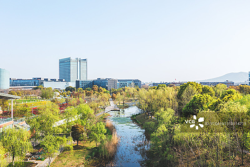 生态城市鸟瞰图片素材
