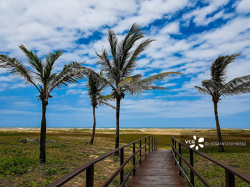 通往海滩的走道图片素材