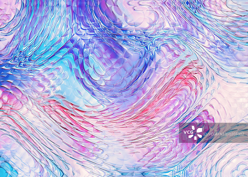 抽象蓝粉波浪水滴背景玻璃形状图片素材