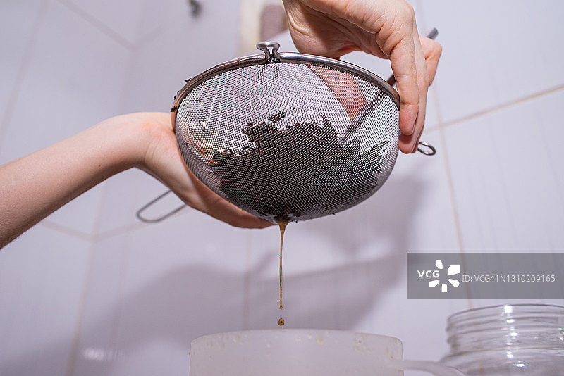 自制发酵康普茶——完整过程图片素材