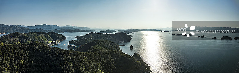 杭州千岛湖鸟瞰图片素材