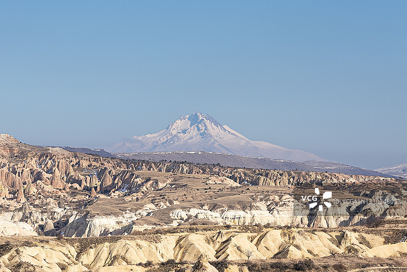 卡帕多西亚爱情谷中独特的地质构造图片素材