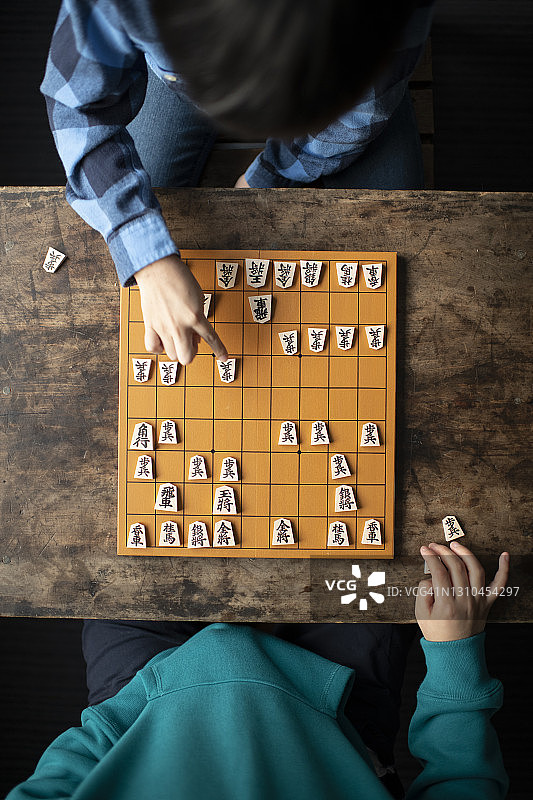 小学生下将棋（日本象棋）图片素材