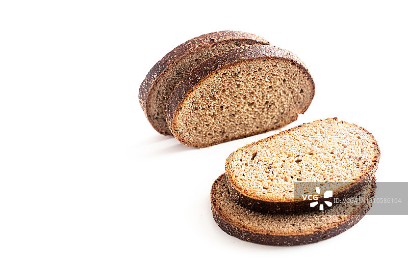 白色背景上的新鲜烘焙面包图片素材