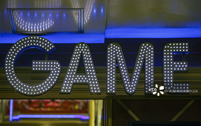 LED灯“GAME”标志图片素材