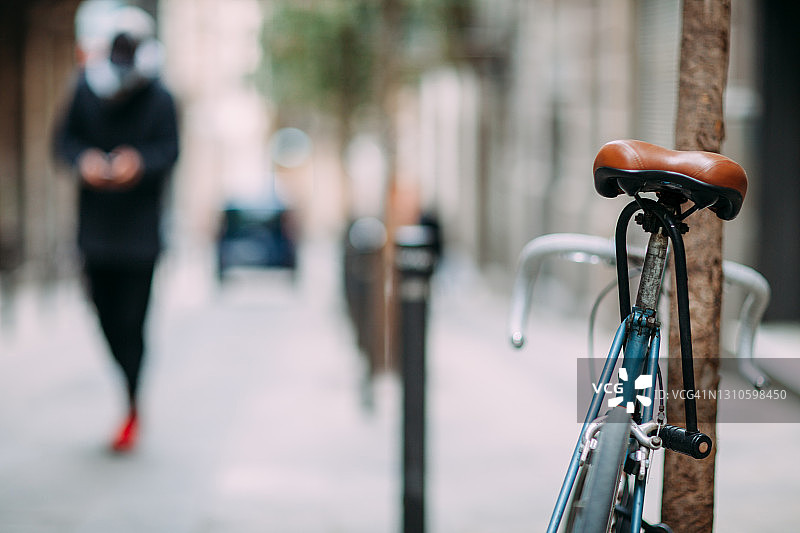 停放的自行车图片素材