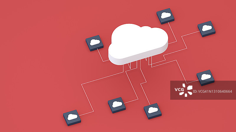 抽象的云计算技术概念图片素材