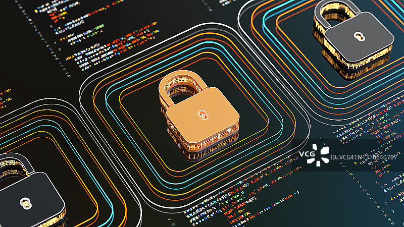 数字背景安全系统和数据保护图片素材