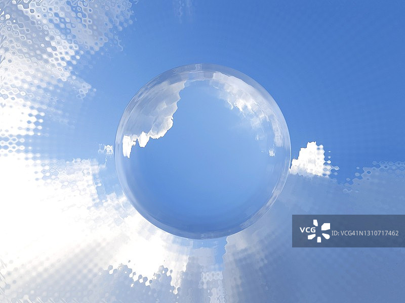 天空中的水晶球图片素材