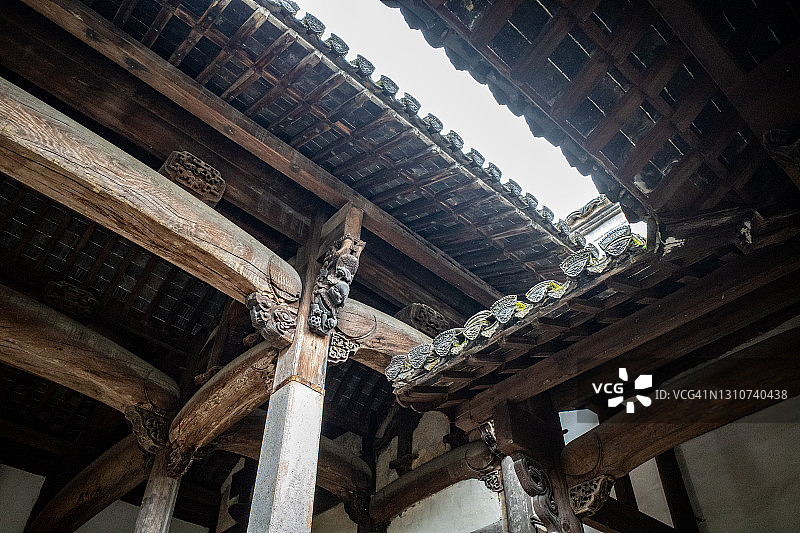 徽派庭院建筑特色图片素材