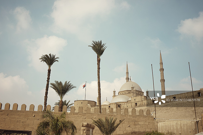 埃及开罗穆罕默德·阿里清真寺城堡的壮丽建筑图片素材