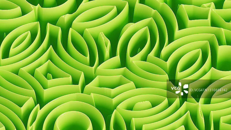 数字3D叶子 - ESG增长概念图片素材