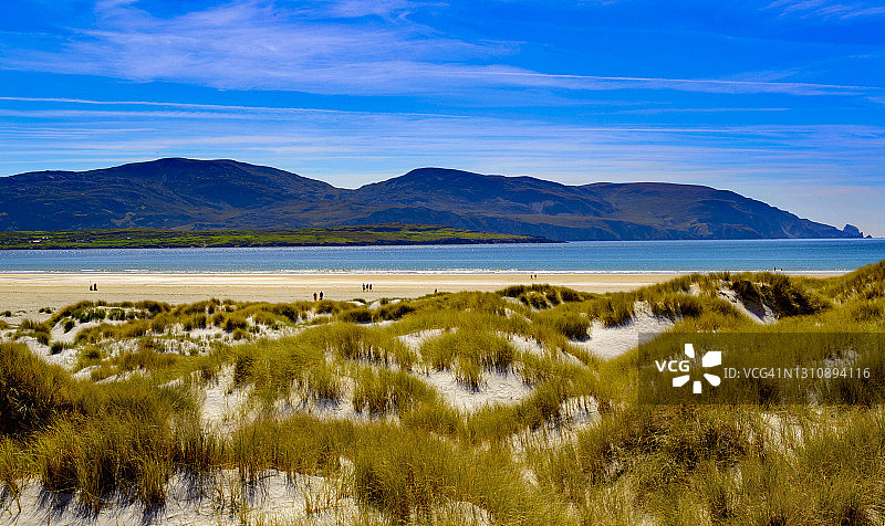 爱尔兰多尼戈尔西南部阿尔达拉附近的沙滩和沙丘图片素材