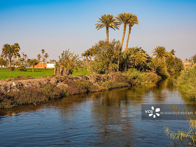 埃及法尤姆绿洲的自然美景图片素材