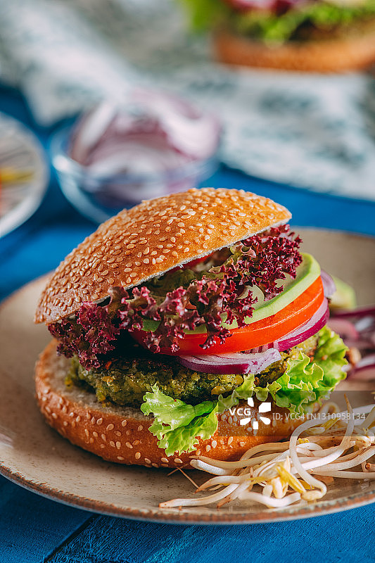 纯素汉堡图片素材