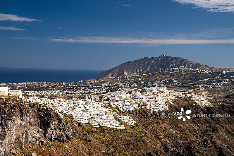 希腊圣托里尼岛锡拉图片素材